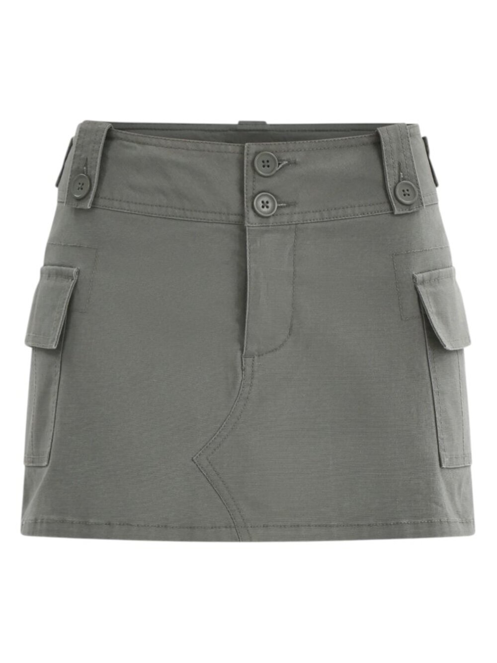 Madden NYC Women's Utility Cargo Skort XL, XXL Pockets Zipper Button Olive Green